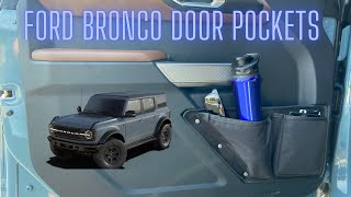 Master Show Front Door Storage Pockets for 21+ Ford Bronco!