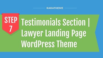 Step 7: Testimonials Section | Lawyer Landing Page WordPress Theme