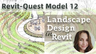 REVIT-QUEST MODEL 12 Landscape Design in Revit / Ландшафтний дизайн в Ревіт / ENG SUB