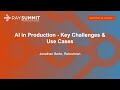 AI In Production Key Challenges and Use Cases - Jonathan Berte Robovision