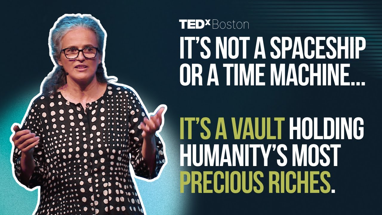 A growing library of civilization carved deep into an arctic mountain | Adriana Craciun | TEDxBoston