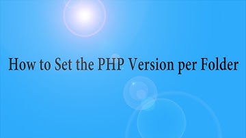 Set the PHP Version per Folder.