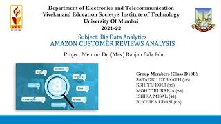 AMAZON CUSTOMER REVIEWS ANALYSIS | BIG DATA ANALYTICS PROJECT | GROUP 6 D19B
