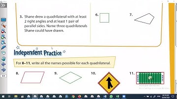 Lesson 16-3 Classify Quadrilaterals