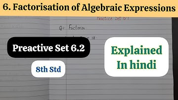 8th Std - Mathematics - Chapter 6 Factorisation of algebraic expression - Practice Set 6.2