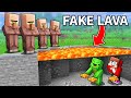 JJ and Mikey Use FAKE LAVA To Prank Villagers in Minecraft (Maizen)