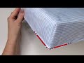 An ingenious trick how to sew perfect corners on a sheet