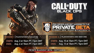 Black Ops 4 BETA Dates & Details Revealed! Blackout Beta, Private Beta & PC Open Beta [COD BO4]