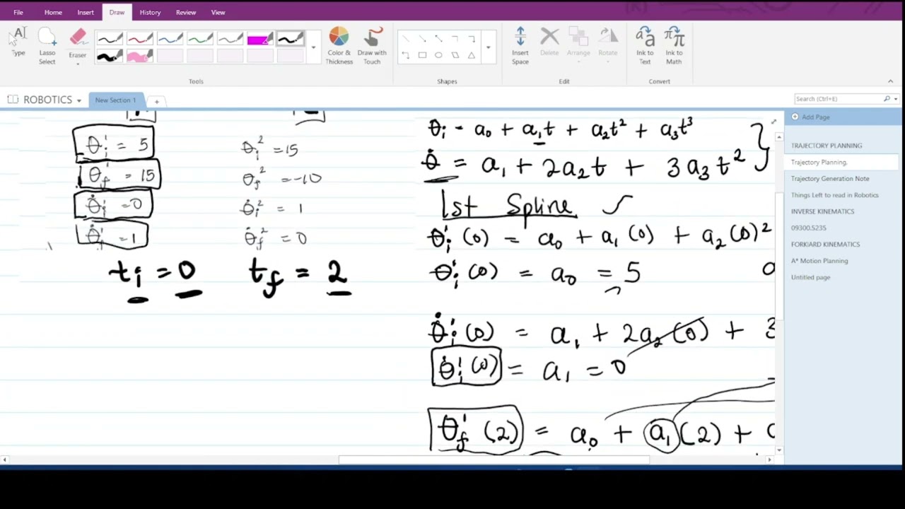 Trajectory planning - Cubic polynomial