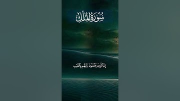 سورة الملك تلاوة خاشعة