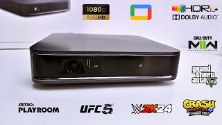 Dangbei Atom Laser Projector Review | 1200 ISO Lumens | HDR10  Massive 100' PS5 Gaming!