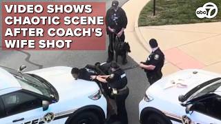 Cell phone video shows chaotic scene after Chiefs coach's wife shot