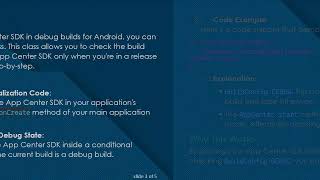 How to Disable Visual Studio App Center SDK in Debug Builds for Android