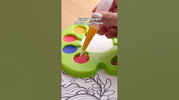 These mess free paint palettes are amazing! 🎨 #kidscrafts #kidsart