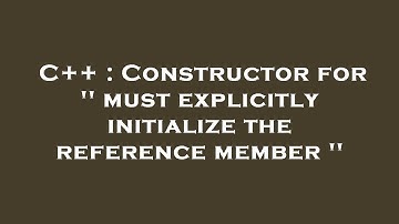 C++ : Constructor for 