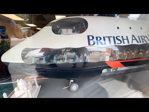 Massive 1980s era British Airways 747 nose section cutaway model discover