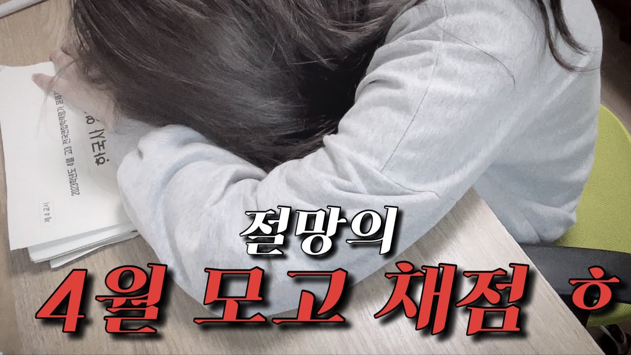 울며 겨자먹기로 고3 모고 채점하기 (따뜻한 등급컷에 흔들리는 내 점수 feat. 필적확인란)