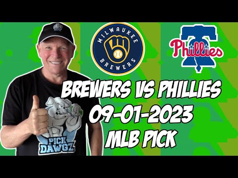 Milwaukee Brewers vs Philadelphia Phillies 9/1/23 MLB Free Pick 