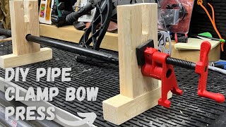 DIY Bow Press- How to Make With a Pipe Clamp, easy archery HACKS!