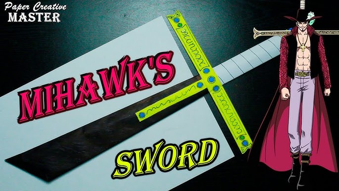 Mihawk's knife from cardboard!! (check my yt for the tutorial) #trendi, Mihawk Vs Zoro
