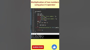 C program to multiply two numbers using plus operator // C programming