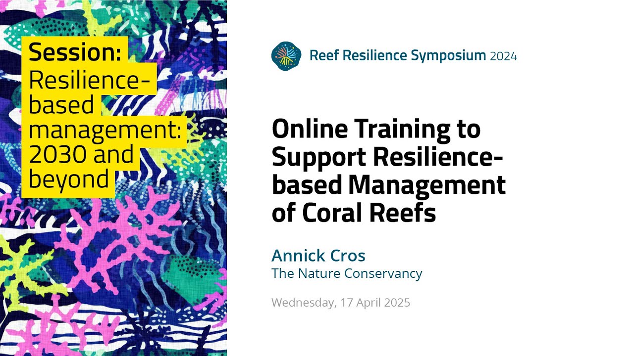 Online Training to Support Resilience-based Management of Coral Reefs