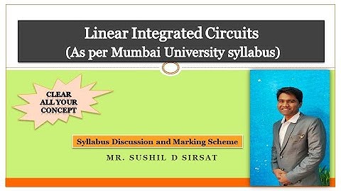 Linear Integrated Circuits Syllabus Discussion