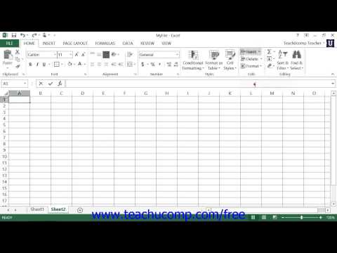 Excel 2013 Tutorial Inserting and Deleting Worksheets Microsoft Training Lesson 8.1