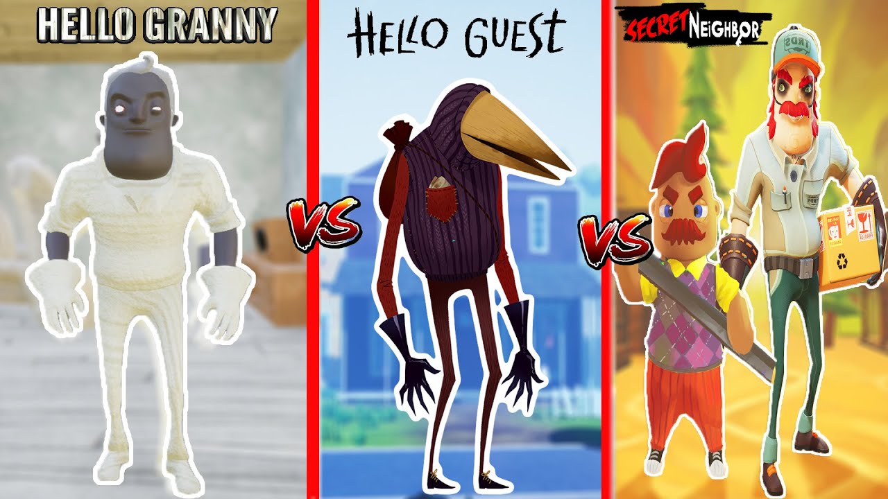 EN KORKUNÇ WİLSON DAYI KAPIŞMASI 😱 Hello Neighbor Granny vs Hello Guest vs Secret Neighbor
