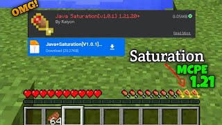 JAVA SATURATION MOD FOR MINECRAFT PE 1.21! (FAST HEALING) Profile