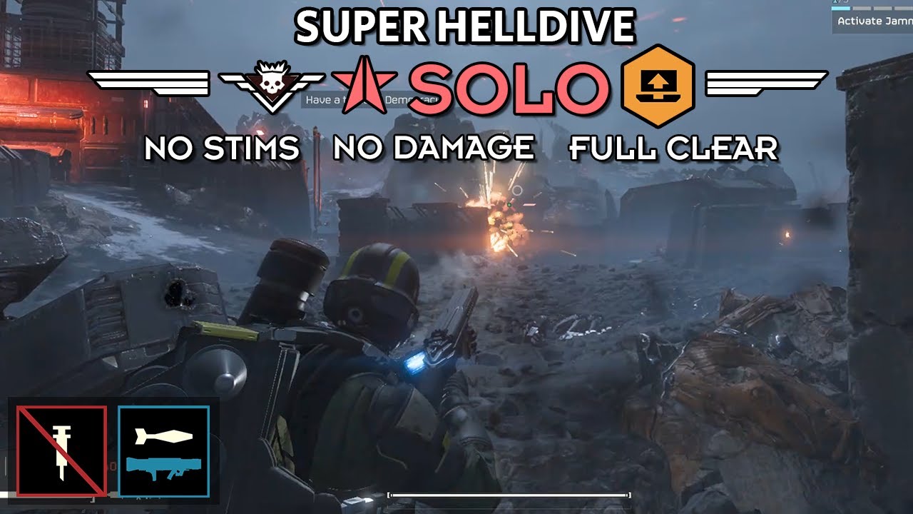 Helldivers 2 - Retrieve Valuable Data (Super Helldive Solo / No Stims, No Damage)