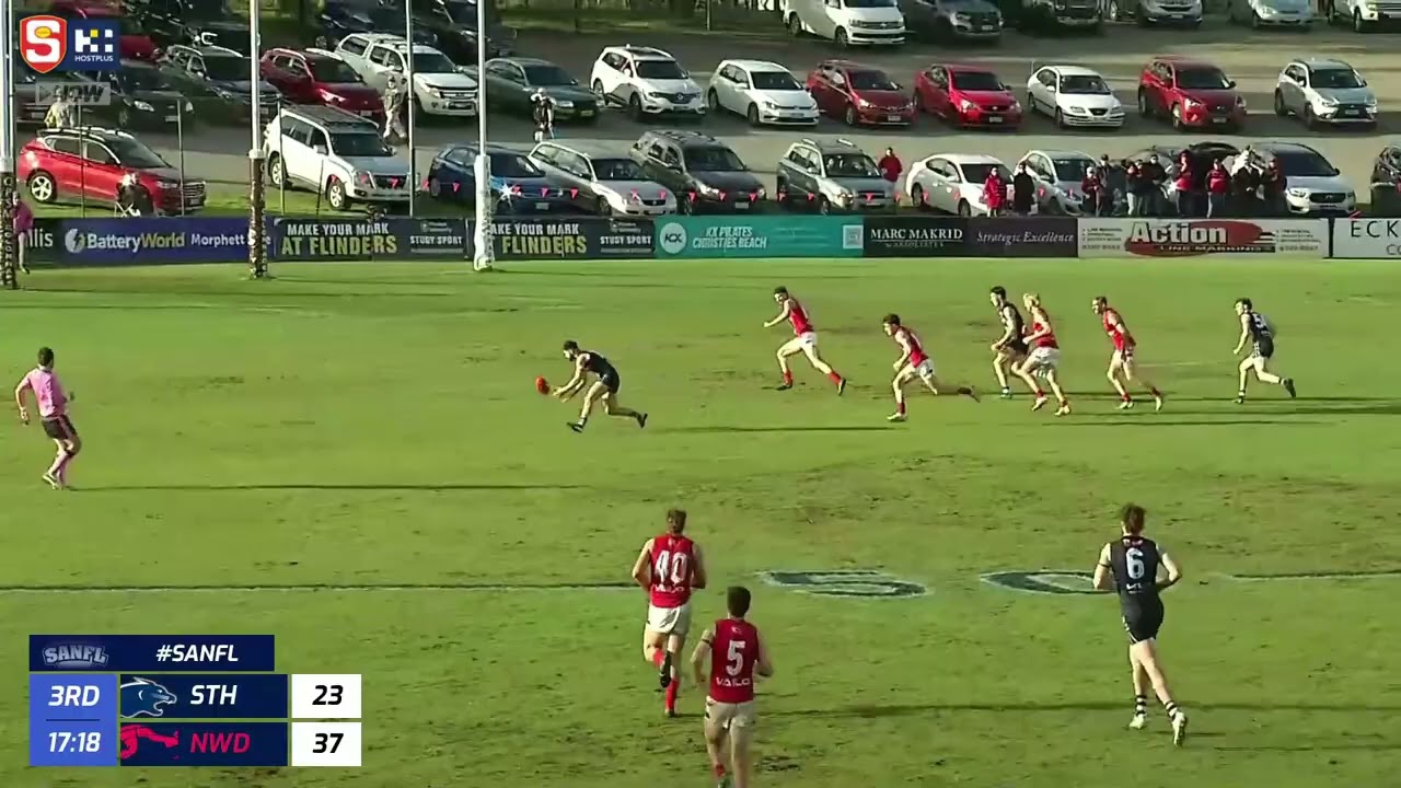 Rd 12 Hostplus SANFL Snapshot - South's Eamon Wilkinson kicks checkside along ground
