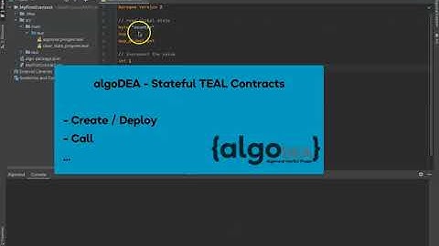 algoDEA - Create / Deploy a Stateful Smart Contract