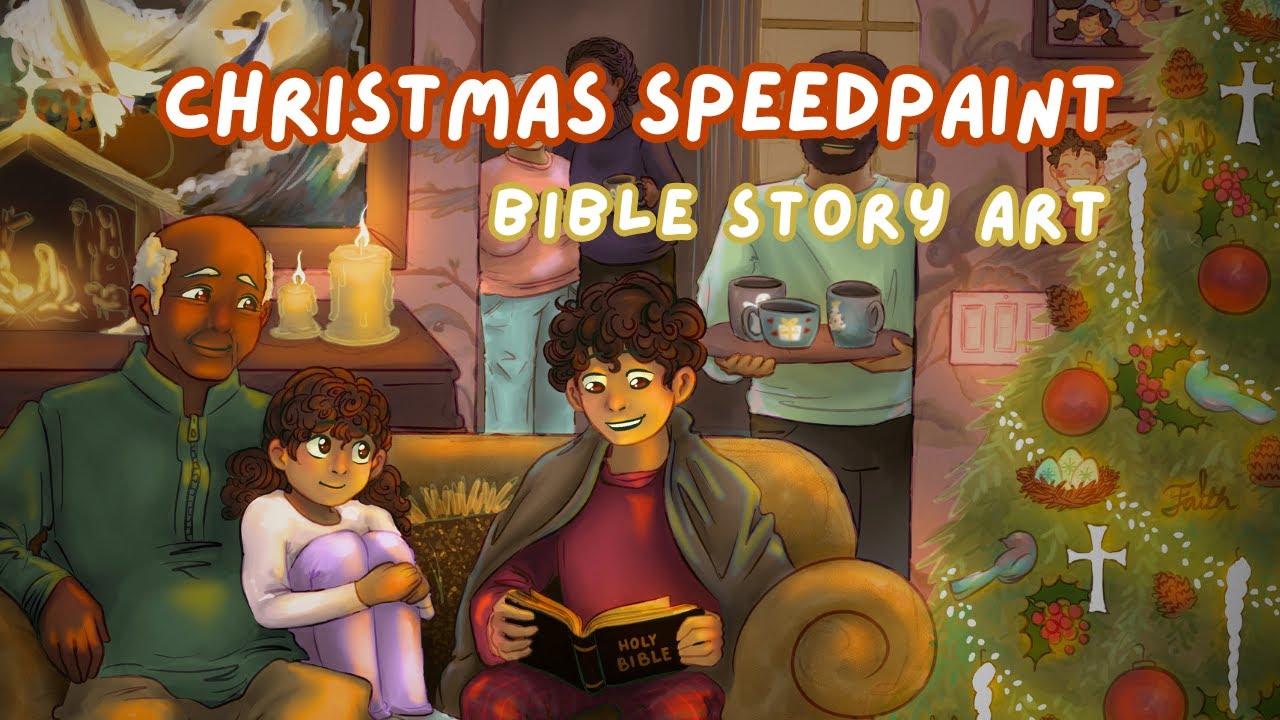 On Mama’s Lap — Christmas Speedpaint 🎄✨ | Children’s Book Illustration