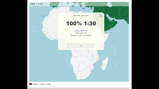 Seterra - Africa Countries (pin) - Speedrun - 1:30 - October 5 2021