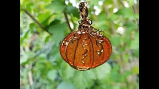 How to Make Wire Wrapped Pumpkin Pendant, DIY Wire Wrap, Wire Wrapping Techniques