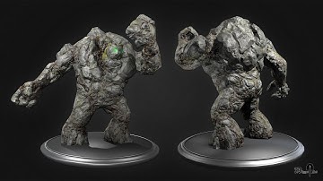 Stone Golem 3D character showreel
