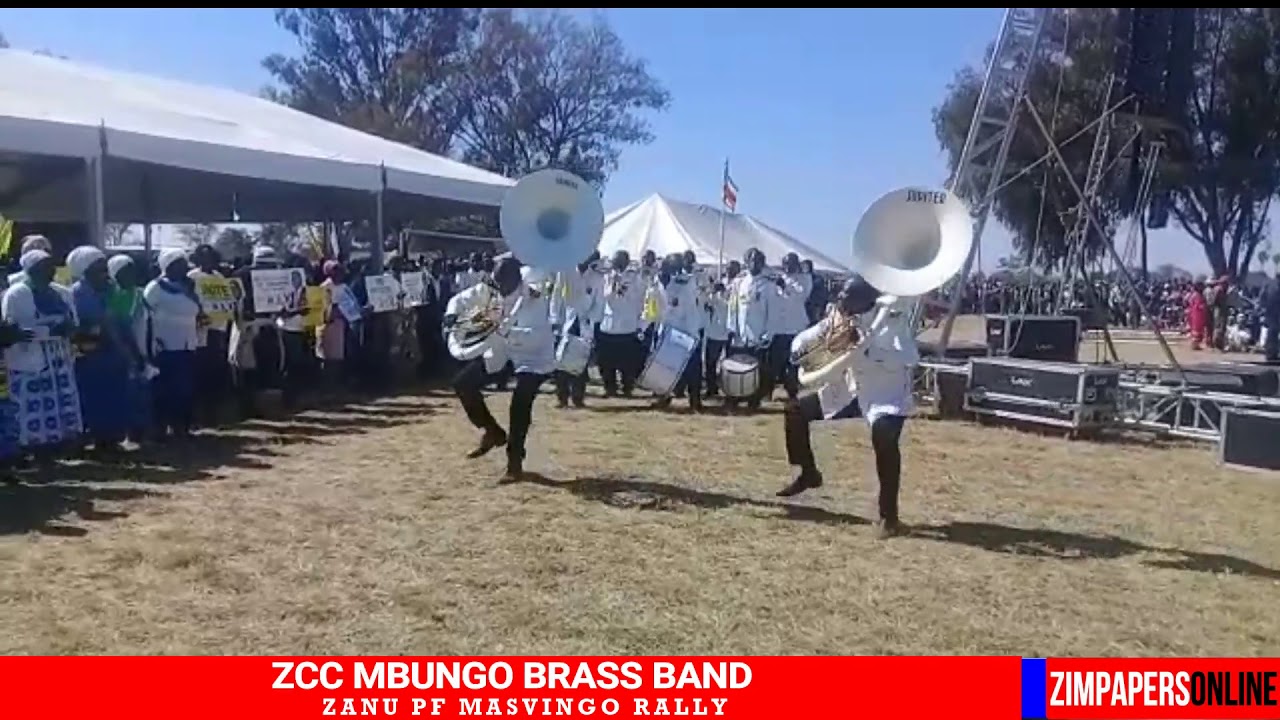 ZCC Mbungo Stars Brass band performs at Mucheke Stadium 15 June 2018