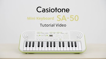 Casiotone Mini Keyboard SA-50 Tutorial Video | CASIO