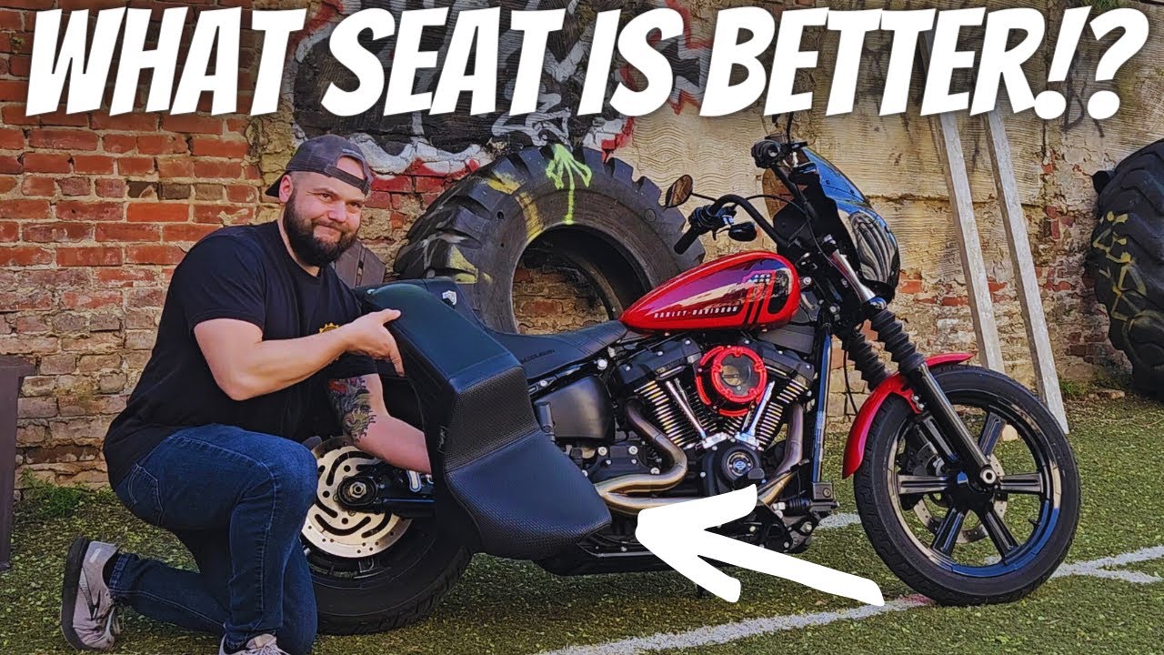 LePera vs Saddlemen Step Up Seats Review for Harley Street Bob!! YouTube