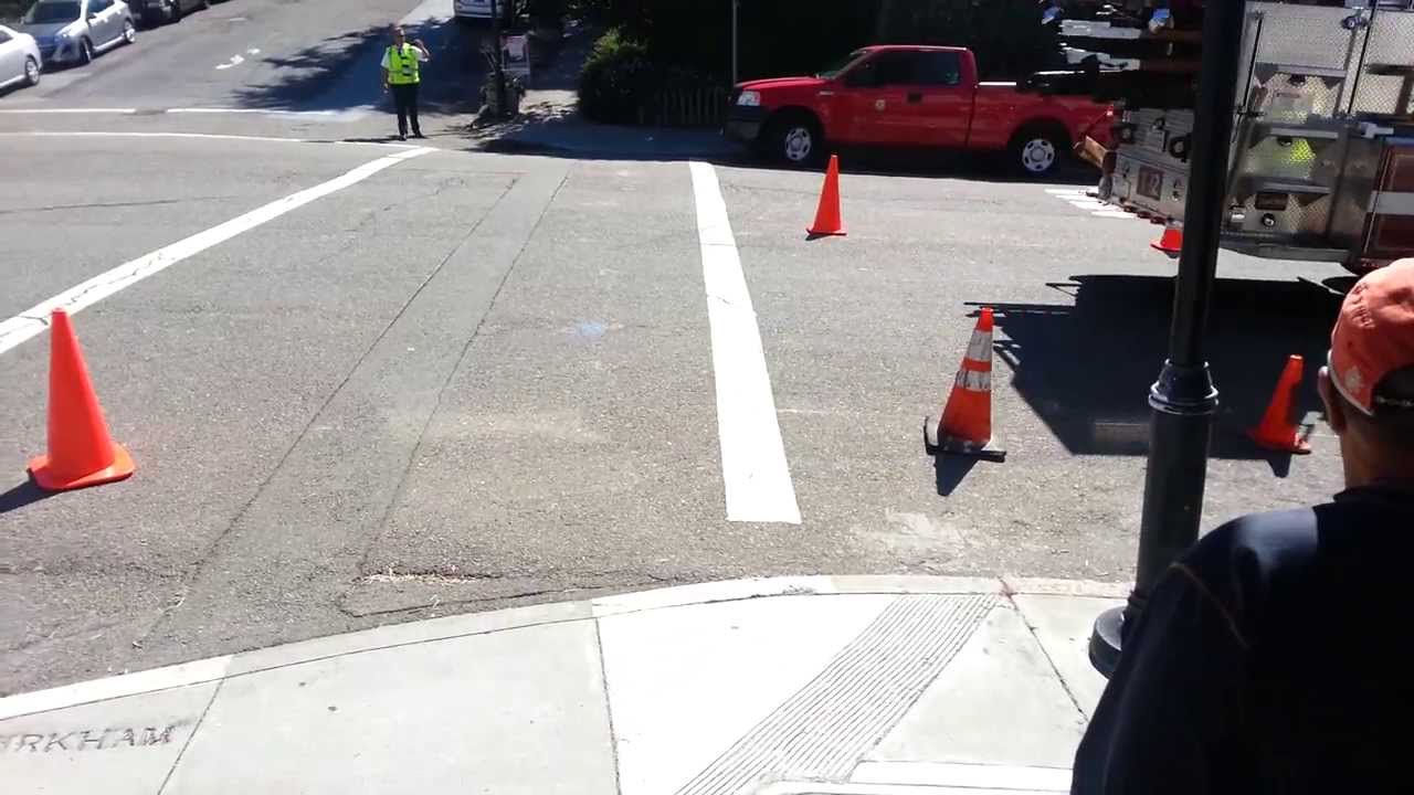 Cone test of fire trucks for traffic calming measures