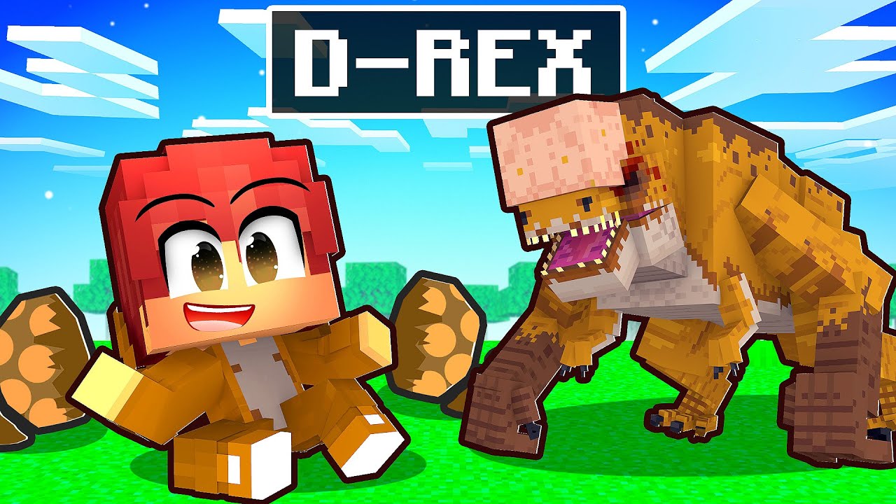 JOGANDO como um BEBÊ D-REX no Minecraft *Distortus rex*