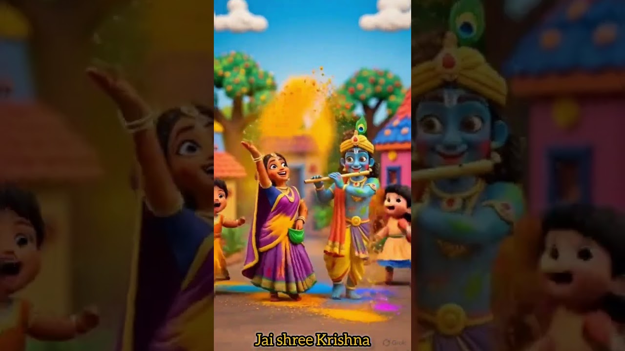 Rang Leke Khelte Radha Krishna 💖 | Beautiful Holi Bhakti Song 2026 