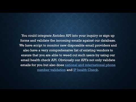 Disposable Email Addresses and detecting them with Antideo