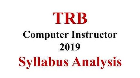 #TRBcomputer instructor syllabus