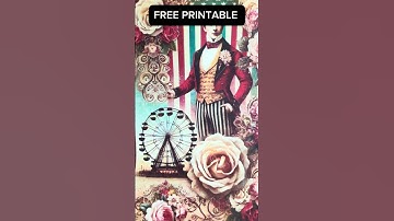 🦋🎁 Junk Journal freebie Free Printable for Card Making and Paper Craft #shorts