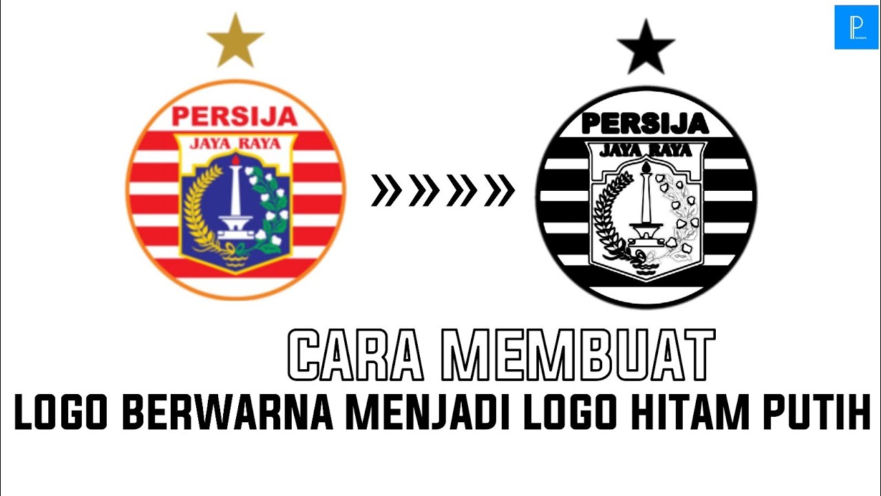 CARA MEMBUAT LOGO BERWARNA MENJADI LOGO HITAM PUTIH HANYA ...