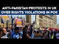 Anti-Pakistan Protests In UK | British Kashmiris Protest Outside UK Parliament Over Crackdown in PoK