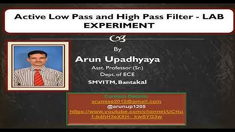 ACTIVE LOW PASS AND HIGH PASS FILTER #ACLAB