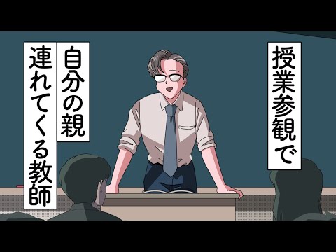 教師の親きてる授業参観【アニメ】【コント】